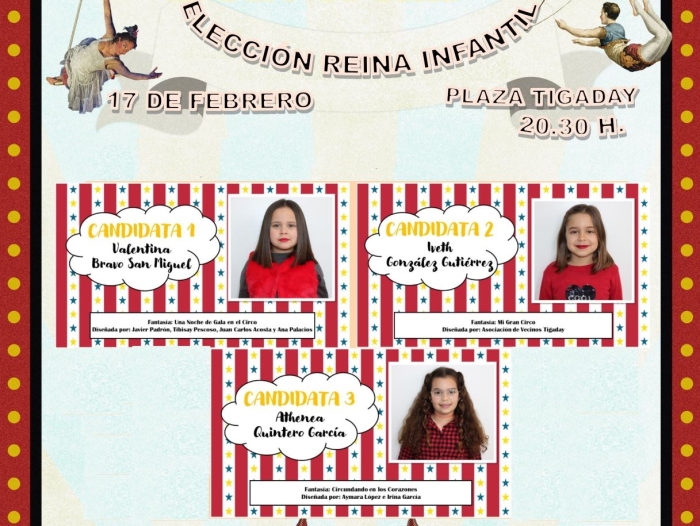 Todo listo para celebrar la Gala de Elección a Reina Infantil del Carnaval 