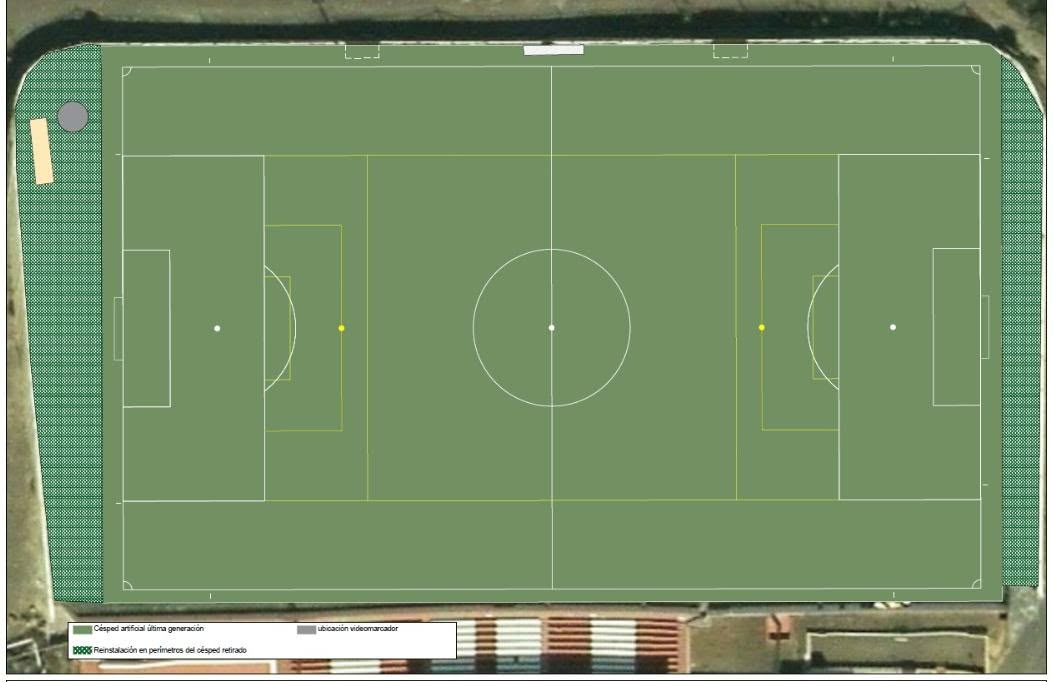 El Ayuntamiento de La Frontera aprueba el proyecto para renovar el césped artificial y la red de riego del campo de fútbol municipal