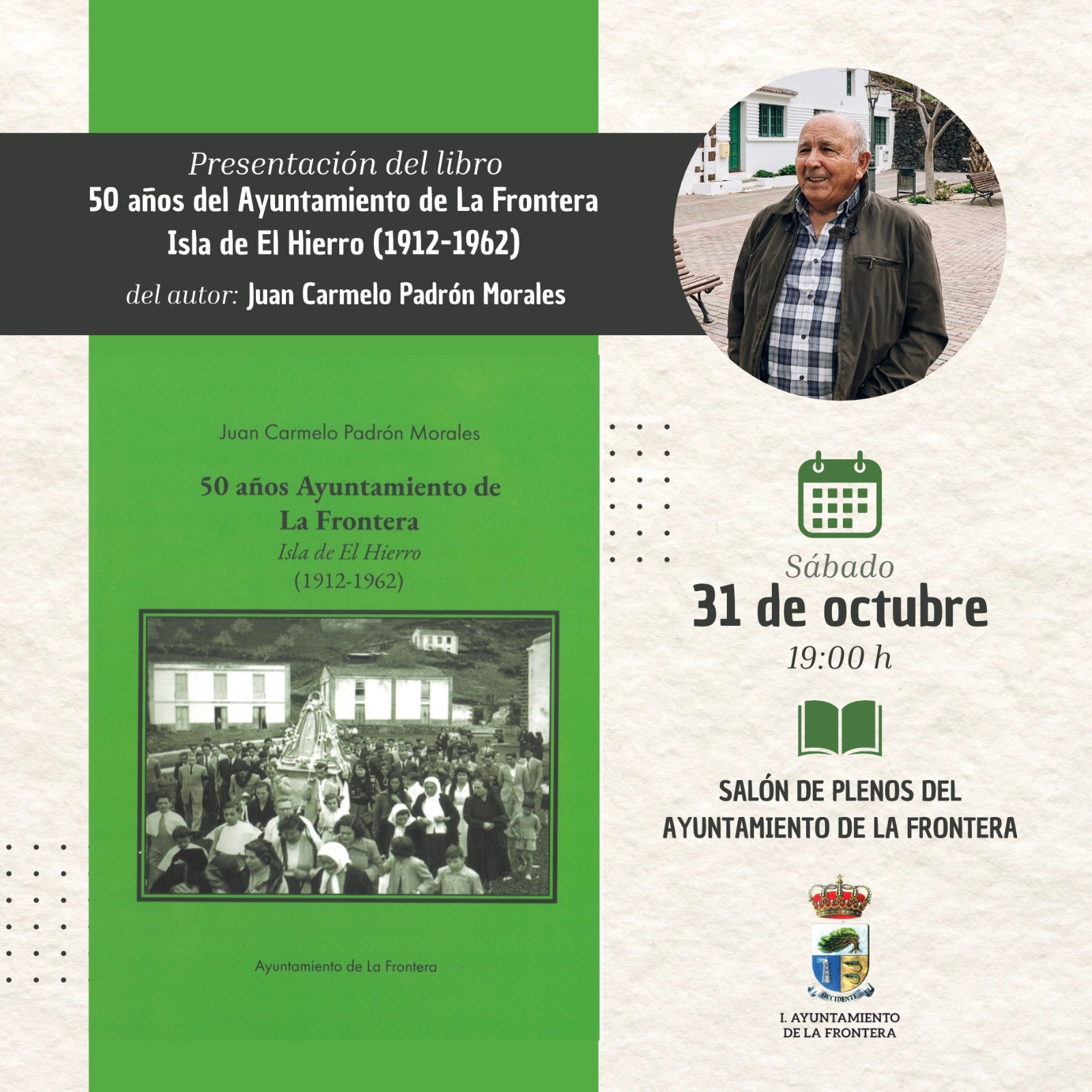 Carmelo Padrón presenta el libro «50 años Ayuntamiento de La Frontera», un recorrido por la historia municipal entre 1912 y 1962